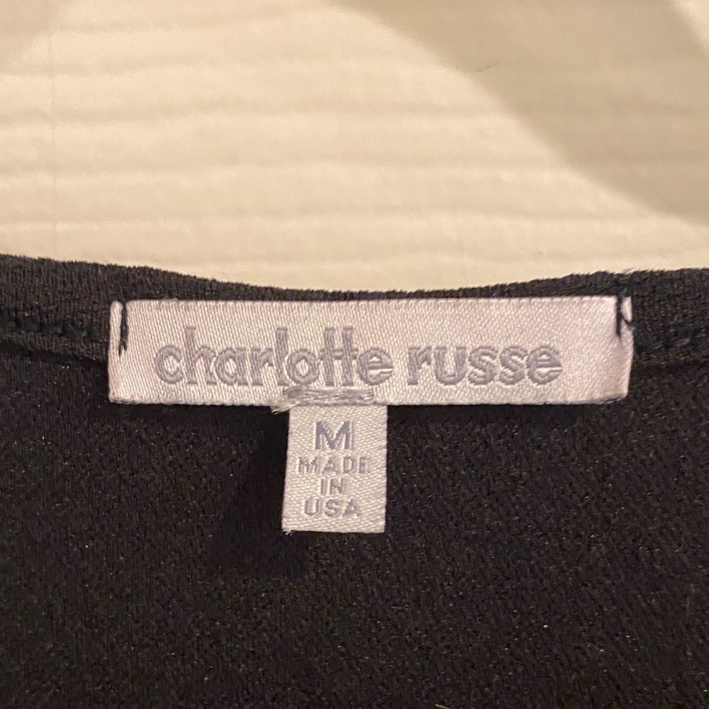 Charlotte Russe Black and White Fit and Flare Work Dress - Picture 3 of 8